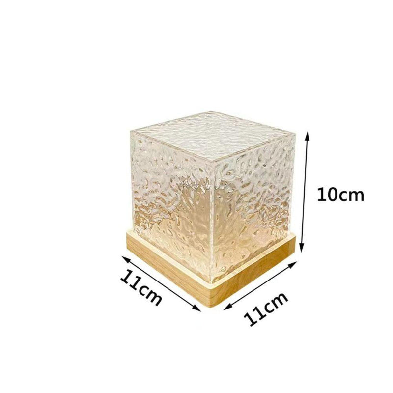 Luz Noturna Rotativa De Ondulação De Água , Criativa De Projetor Acrílico , Lâmpada De Iluminação Com Controle Remoto